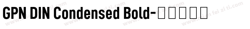 GPN DIN Condensed Bold字体转换